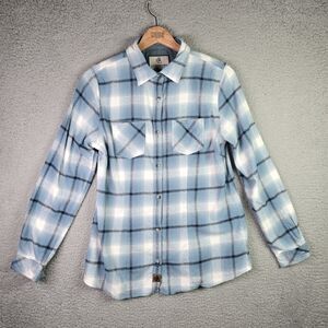 Legendary Whitetails Cottage Escape Flannel Blue Plaid Soft Cozy Layering Shirt